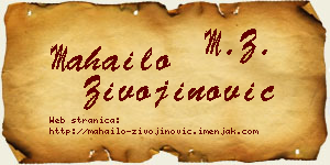 Mahailo Živojinović vizit kartica